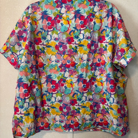 Sleep Sense | Floral Short Sleeve Button-Up Shirt and shorts | Size XL - Picture 5 of 11